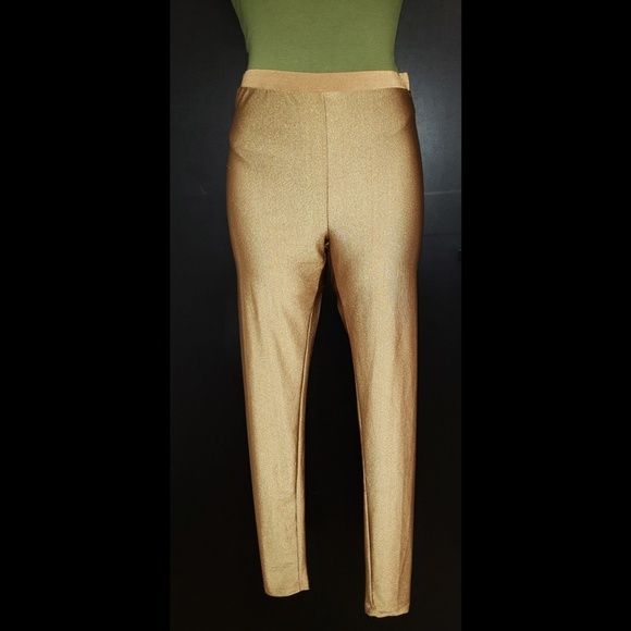Gold Stretchy Pants - Picture 2 of 2